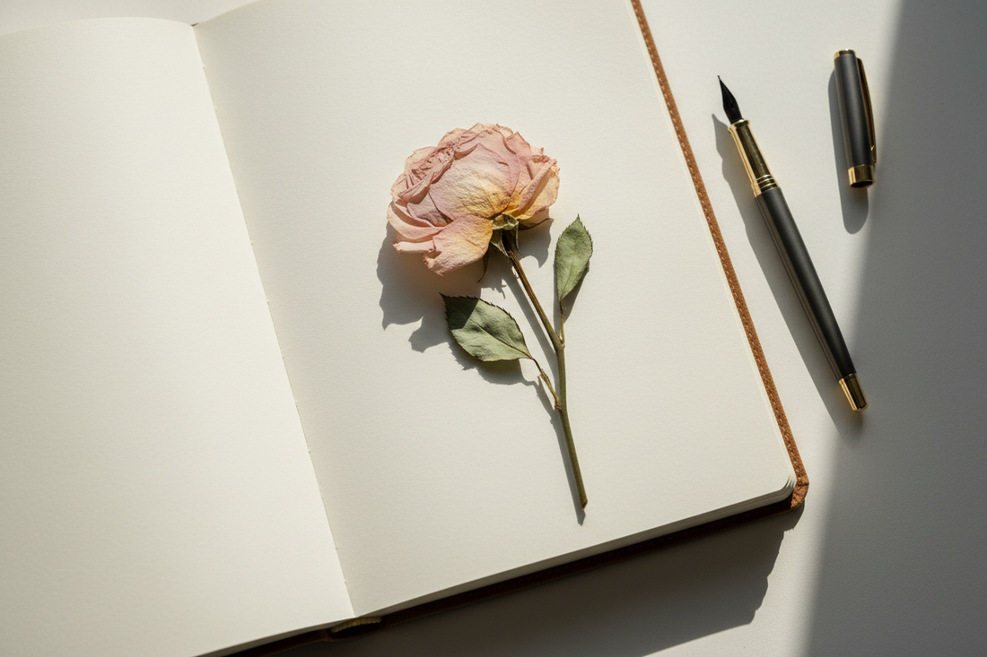 Christian grief journal on a table for pregnancy loss support 
